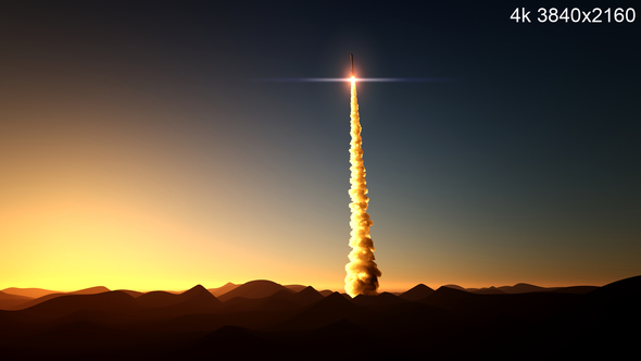 Rocket Start on Sunset 4k alt
