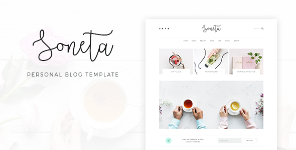 Soneta - Personal Blog PSD Template