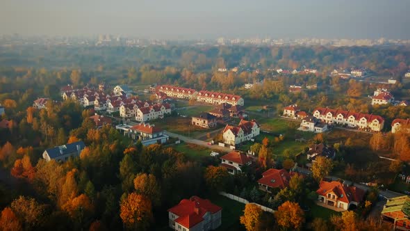 Misty Sunrise in Foggy Town