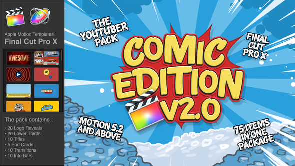 The YouTuber Pack - Comic Edition V2.0 - Final Cut Pro X
