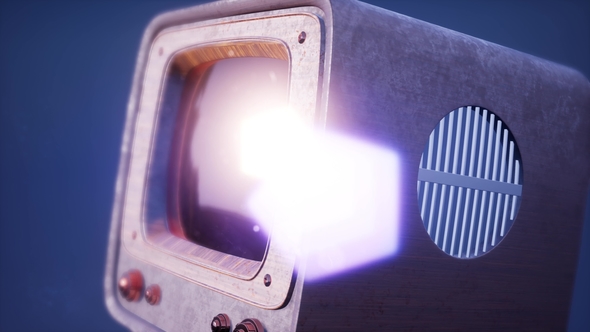 Retro TV on Blue Sky Background alt