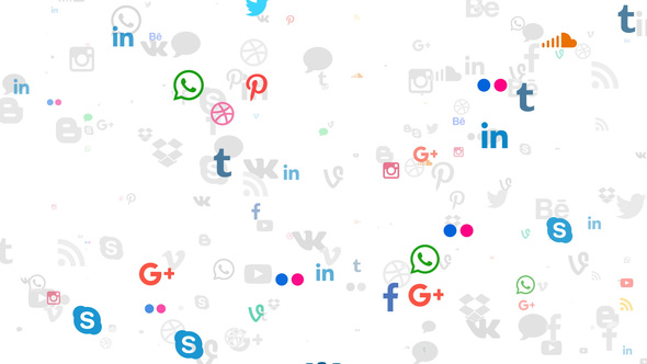 Social Networks Icons Light Pattern