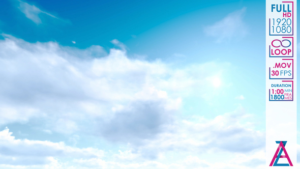 White Gray Clouds on the Bright Blue Sky alt