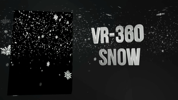 VR-360° Snow Falling Overlay #2