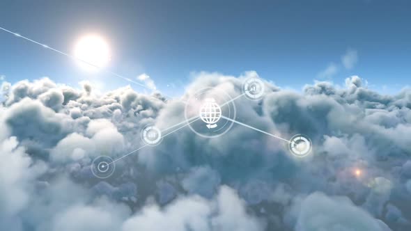 Connectors moving on clouds alt