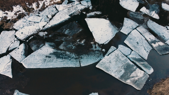  Huge Pieces of Ice on the River During the Ice Debacle