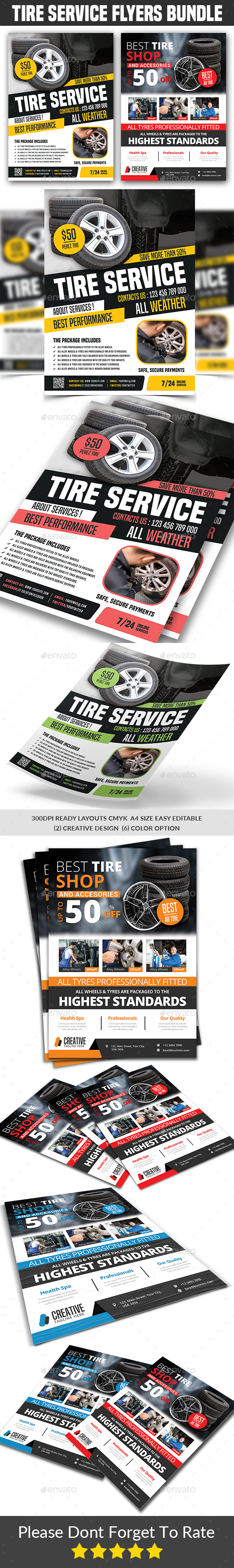 Tires Services Flyers Bundle