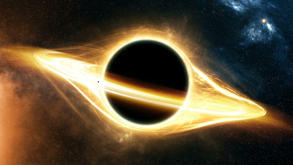 Light Around a Black Hole in Space and a Planet That Tightens Into a Black Hole