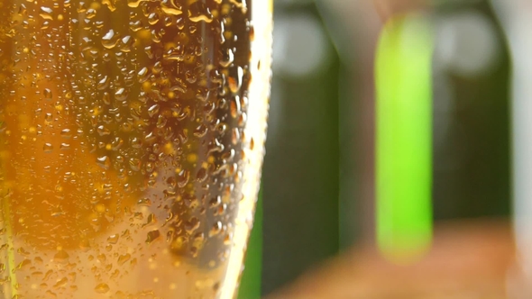 Cold Beer with Bubbles