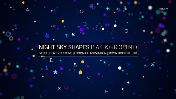 Night Sky Shapes Background