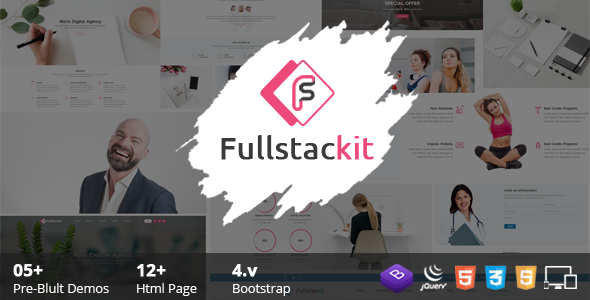 Fullstackit - Bootstrap 4 Multipurpose HTML Templates