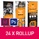 Square Style Rollup Stand Banner Display 24x InDesign and Photoshop Template - GraphicRiver Item for Sale