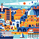 Mediterranean Sea Town Travel Poster - GraphicRiver Item for Sale
