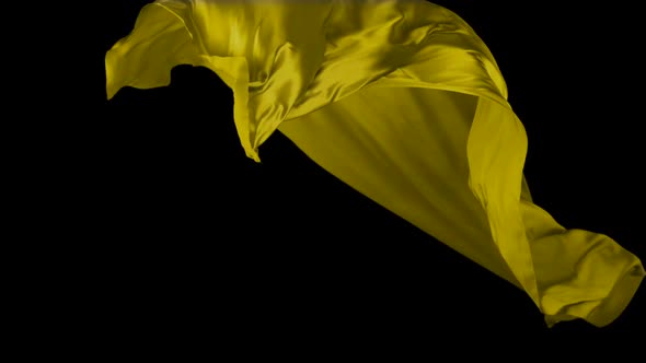 Flowing yellow cloth, Slow Motion