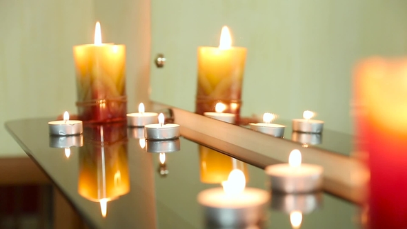 Burning Candles in Spa Salon alt