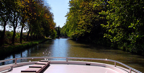 Boat Floats On The River