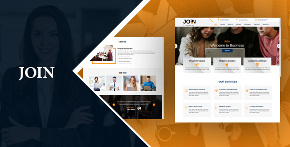 Join One Page Responsive HTML Template
