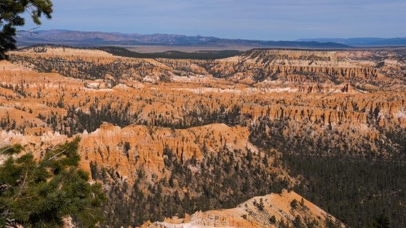 Panning Bottom Up Sand Mountain Red Orange Bryce Canyon National Park