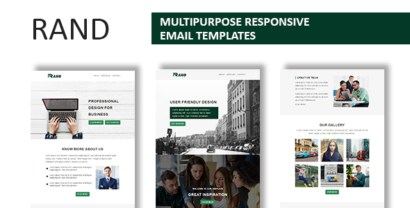 Rand - Multipurpose Responsive Email Template With Online StampReady Builder Access