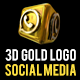 3D Gold Logos Social Media - VideoHive Item for Sale