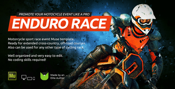 Enduro - Extreme Motorcycle Race Event Website Muse Template