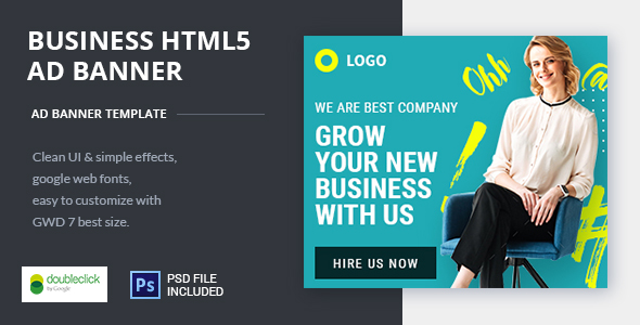 Business | HTML5 Google Banner Ad 20