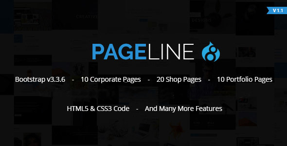 PageLine - Wielofunkcyjny motyw oparty na Bootstrap HTML5 Drupal 8.7