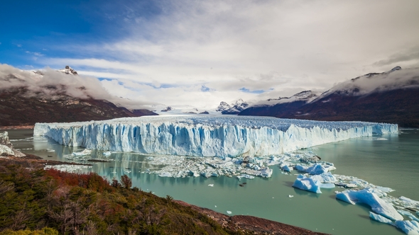 Glacier Perito Moreno National Park in Autumn. Argentina, Patagonia