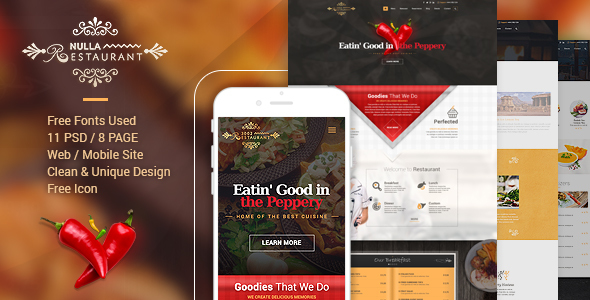 3002 - Restaurant PSD Template