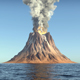 Volcano on Sea 4k - VideoHive Item for Sale