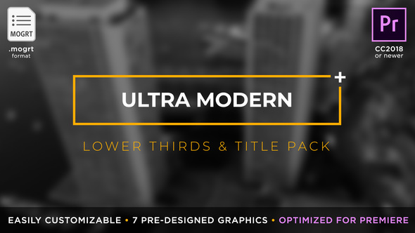 Ultra Modern Titles & Lower Thirds | MOGRT for Premiere Pro