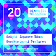 20 Bright Square Tiles Backgrounds - 3DOcean Item for Sale