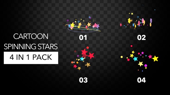 Cartoon Spinning Stars Pack