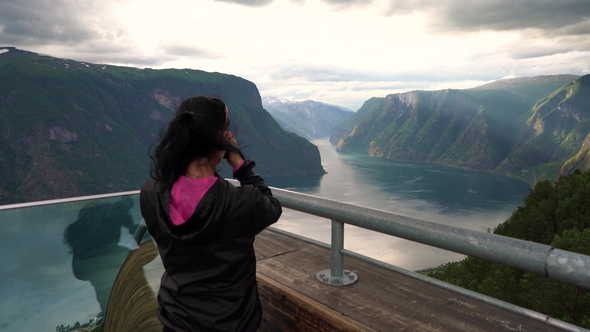 Stegastein Lookout Beautiful Nature Norway Observation Deck View Point