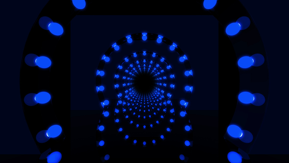 Glow Neon Blue Lamps Tunnel alt