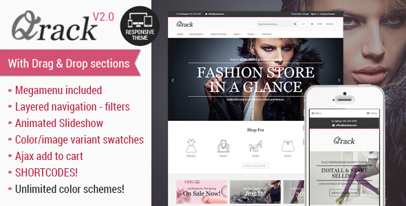 Qrack - Responsive Shopify Theme with sections