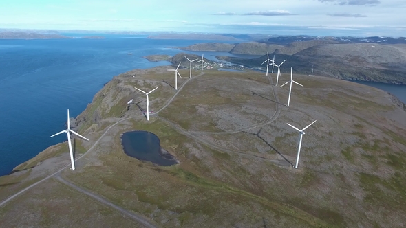 Windmills for Electric Power Production Havoygavelen Windmill Park Norway