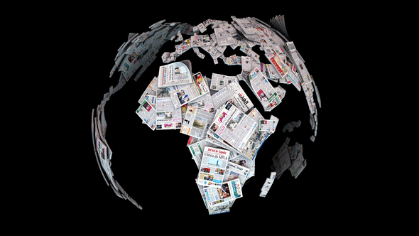 4K Newspaper World Seamless Loop