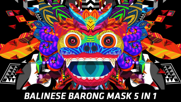 Balinese Barong Mask 5 in 1