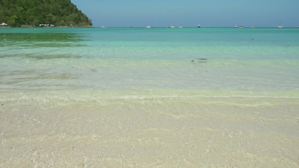 Beautiful Beach with White Sand on Phi Phi Island