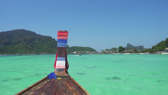Floating on Boat in Bay of Phi Phi Don Island