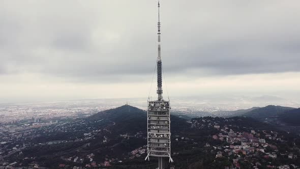 Aerial View of Tibidabo Barcelona