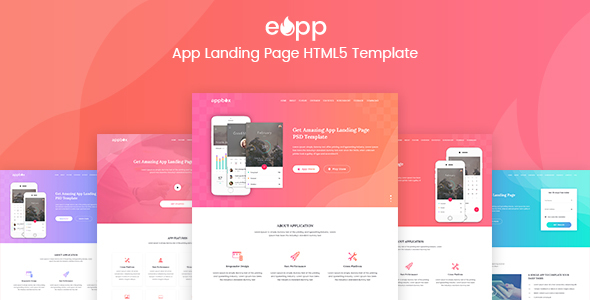 eApp - 5 in 1 App Landing Page