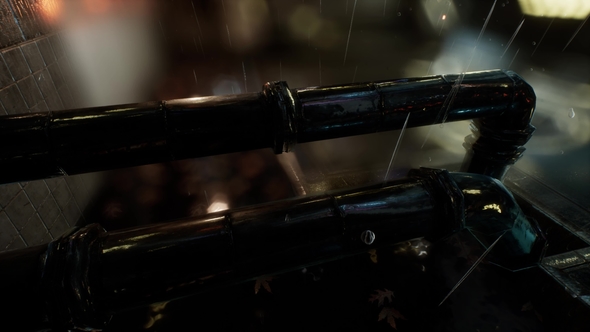 Urban Scene at Rainy Night alt