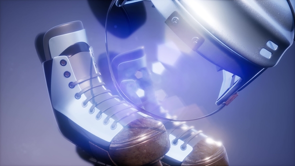 Flying Hockey Puck and Hockey Equipment alt