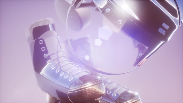 Flying Hockey Puck and Hockey Equipment alt