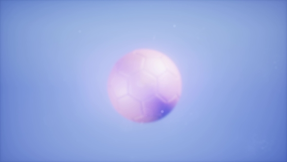 Soccer Ball on Blue Sky Background alt