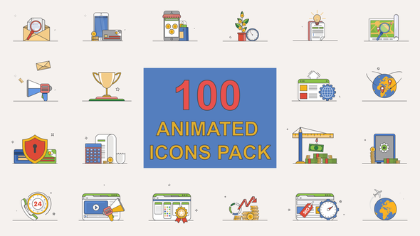 100+ Icons Pack Animated Icons