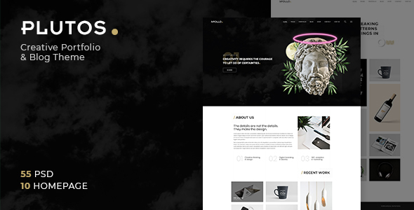 Plutos - Multipurpose Creative Portfolio & Blog PSD Template