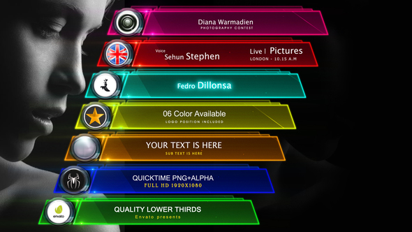 Neon Lights Lower Thirds alt